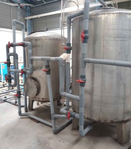 Bộ lọc nước công nghiệp cột inox 304 công suất lớn 10m3/giờ Bo loc nuoc cong nghiep cot inox 304 cong suat lon 10m3/gio