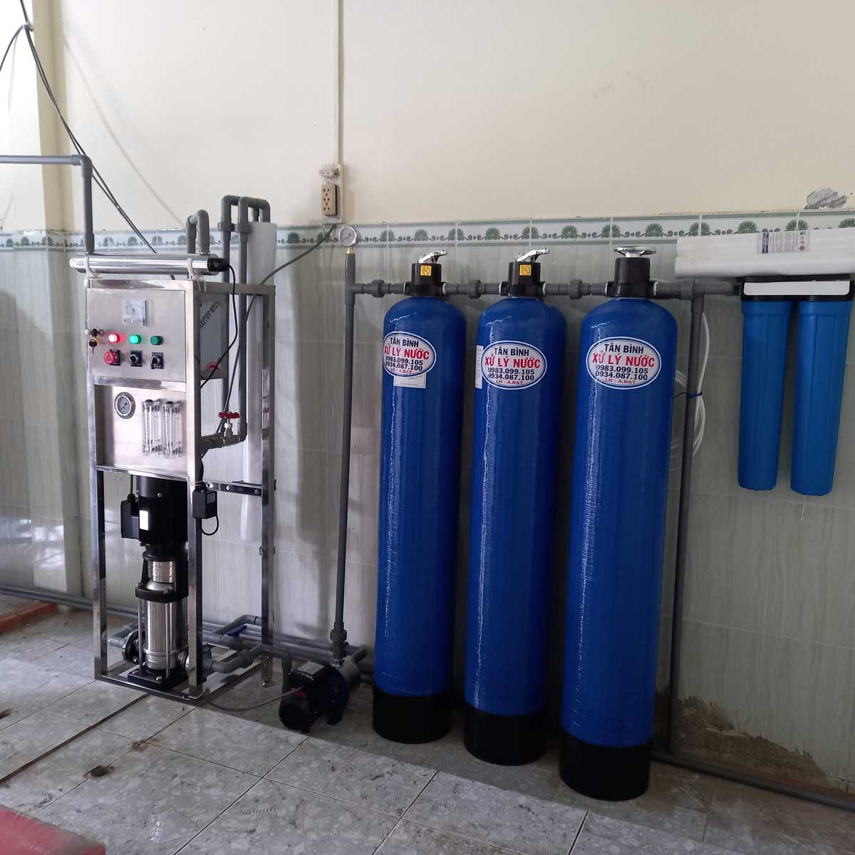 máy lọc nước RO 250 l/h ở Nha ràm, Long An
